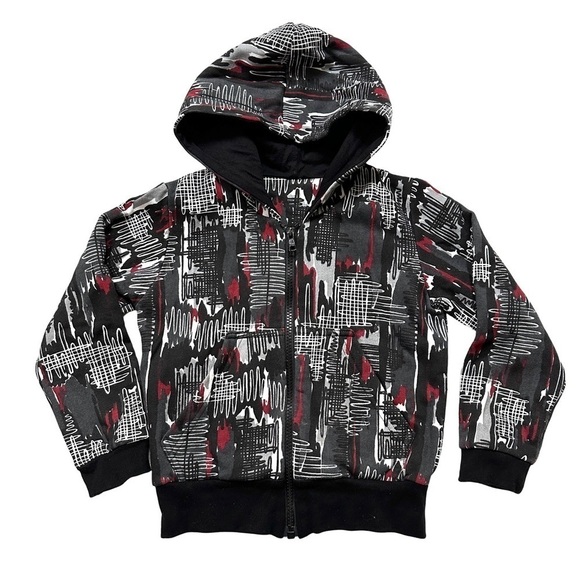 ⭐️ 5 for $25 Stylish Kids Hoodie Black Grey Burgundy Red 110 cm 4-5 Years - Picture 1 of 6